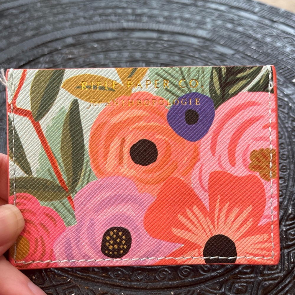 Anthropologie + Rifle Paper Co Card Holder NWOT